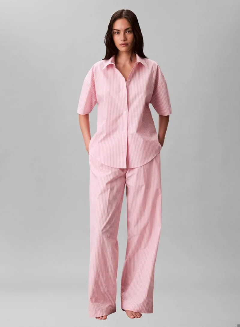 CALVIN KLEIN Cotton Poplin Pants Pyjama Set
